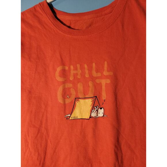 L.L. Bean Womens Dog Graphic T Shirt Chill Out Size Small - Picture 2 of 8